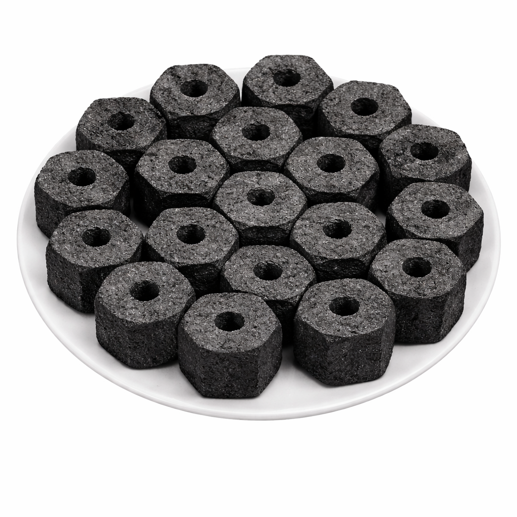 Hexagonal Charcoal Briquette